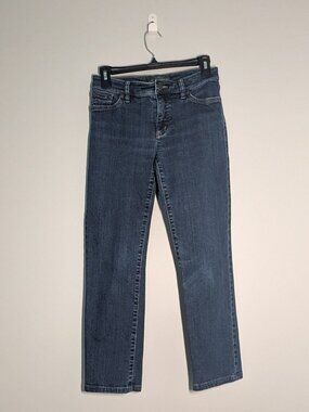 Lauren Jeans Co. by Ralph Lauren Straight Leg Curvy Petite Preppy Denim Casual